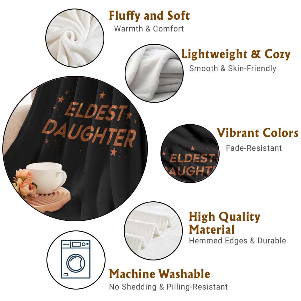 Eldest Daughter Throw Blanket Trendy Life of A Daughter - Wonder Print Shop