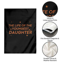Funny The Life Of The Youngest Daughter Garden Flag Sparkle Star - Wonder Print Shop