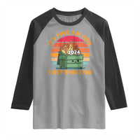 Funny It's Fine I'm Everything Is Fine 2024 Raglan Shirt Cute Vintage Lil Dumpster Fire - Wonder Print Shop