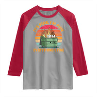 Funny It's Fine I'm Everything Is Fine 2024 Raglan Shirt Cute Vintage Lil Dumpster Fire - Wonder Print Shop