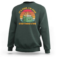 Funny It's Fine I'm Everything Is Fine 2024 Sweatshirt Cute Vintage Lil Dumpster Fire - Wonder Print Shop