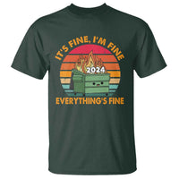 Funny It's Fine I'm Everything Is Fine 2024 T Shirt Cute Vintage Lil Dumpster Fire - Wonder Print Shop