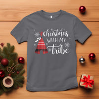 Funny Christmas Native American T Shirt Christmas With My Tribes - Wonder Print Shop