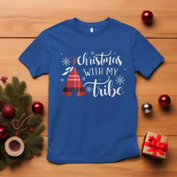 Funny Christmas Native American T Shirt Christmas With My Tribes - Wonder Print Shop