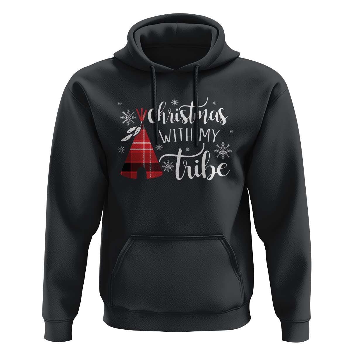 Funny Christmas Native American Hoodie Christmas With My Tribes