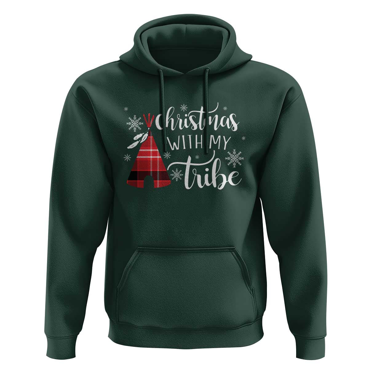 Funny Christmas Native American Hoodie Christmas With My Tribes