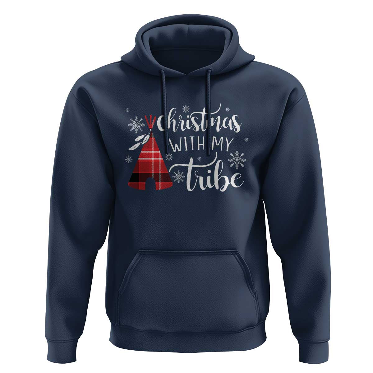 Funny Christmas Native American Hoodie Christmas With My Tribes