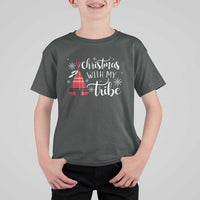 Funny Christmas Native American T Shirt For Kid Christmas With My Tribes - Wonder Print Shop