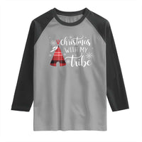 Funny Christmas Native American Raglan Shirt Christmas With My Tribes - Wonder Print Shop