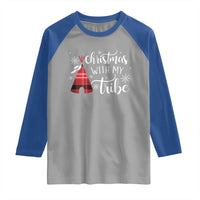 Funny Christmas Native American Raglan Shirt Christmas With My Tribes - Wonder Print Shop