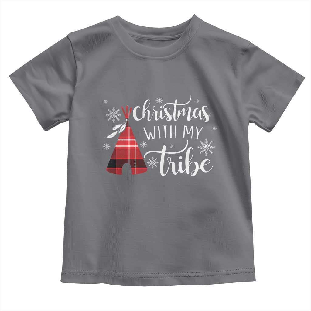 Funny Christmas Native American Toddler T Shirt Christmas With My Tribes