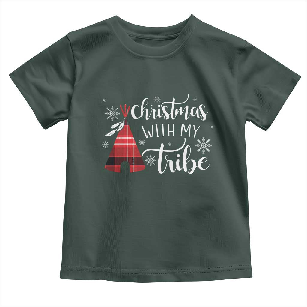 Funny Christmas Native American Toddler T Shirt Christmas With My Tribes