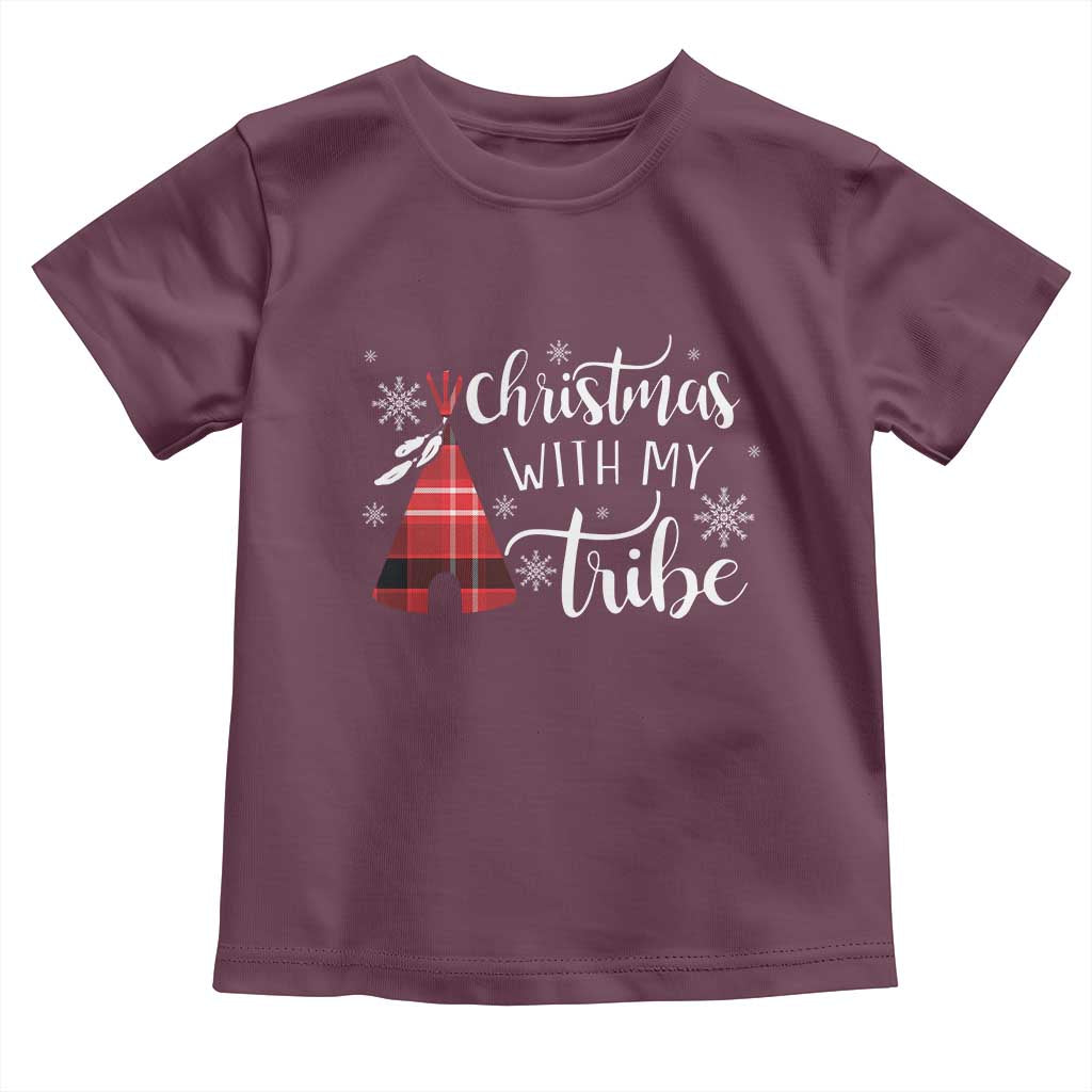 Funny Christmas Native American Toddler T Shirt Christmas With My Tribes