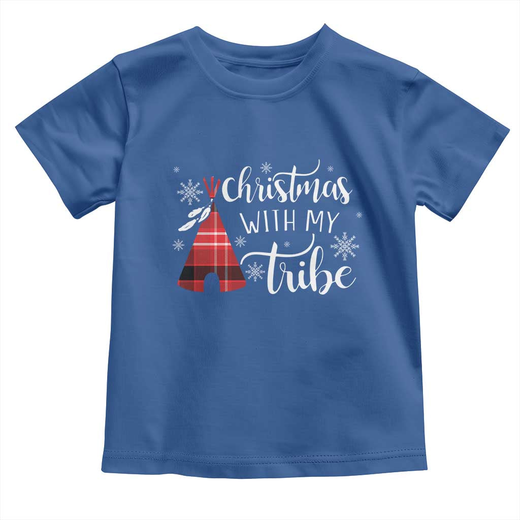 Funny Christmas Native American Toddler T Shirt Christmas With My Tribes