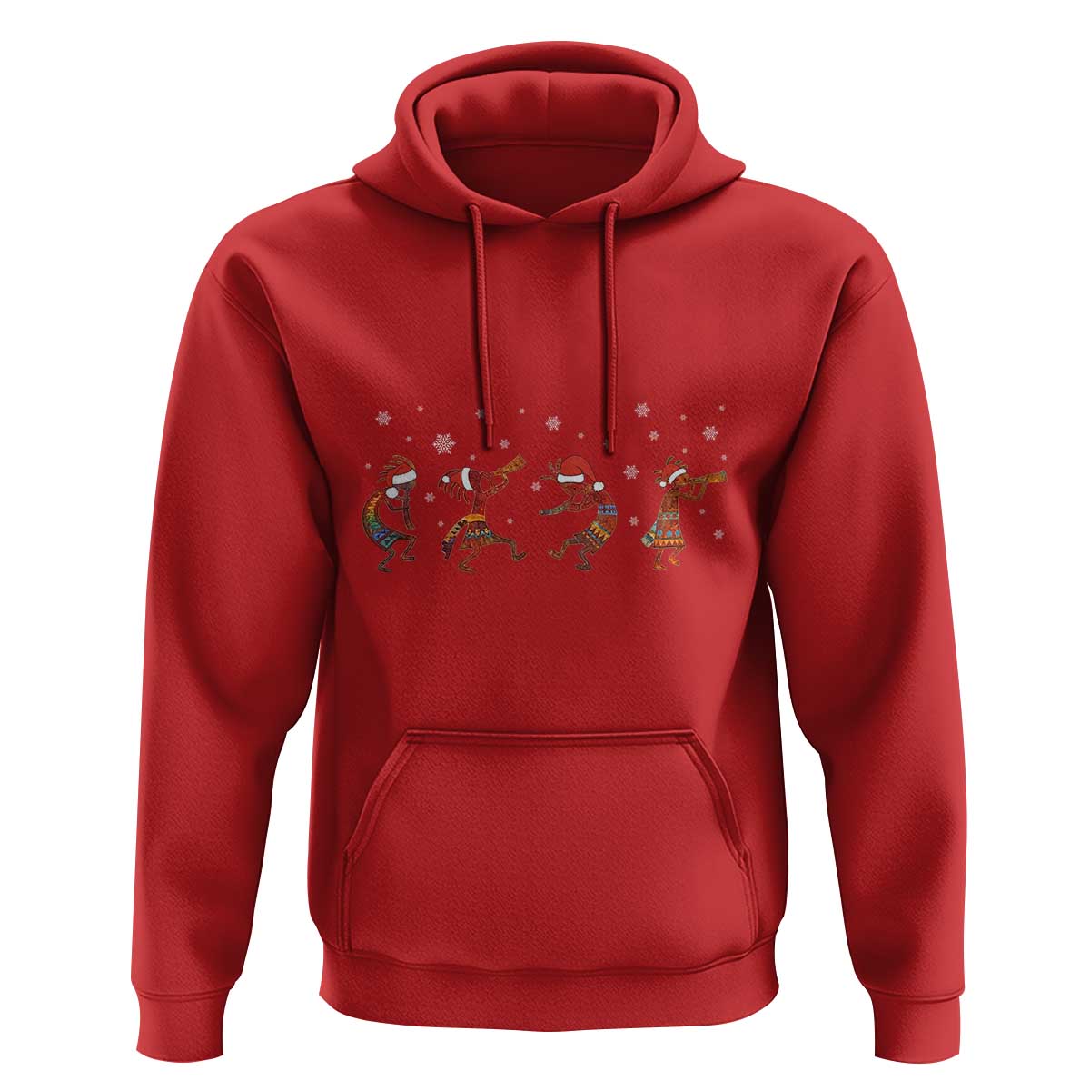 Funny Christmas Native American Hoodie Santa Kokopeli Snowflake