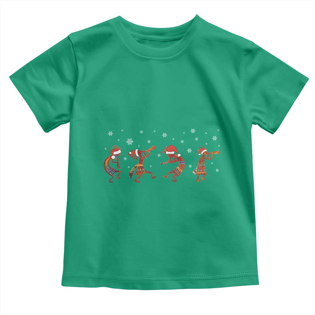 Funny Christmas Native American Toddler T Shirt Santa Kokopeli Snowflake