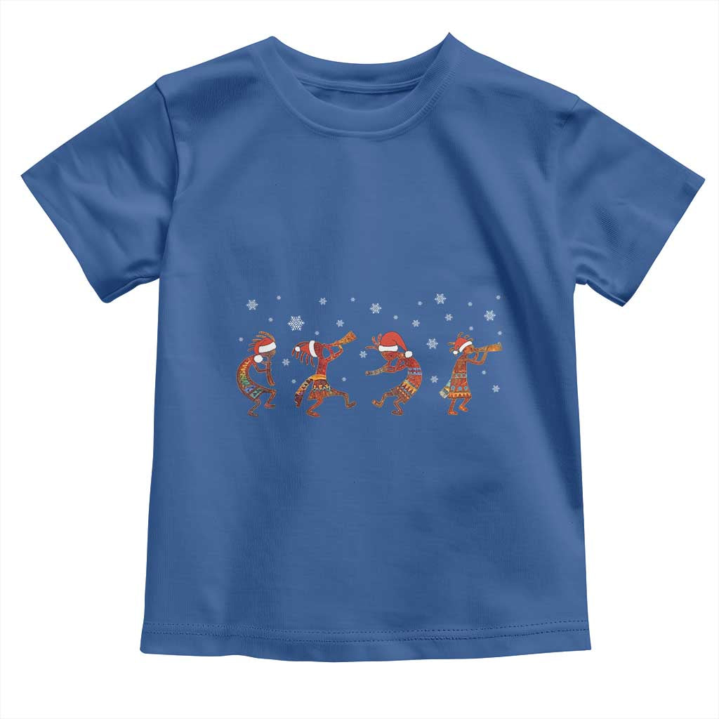 Funny Christmas Native American Toddler T Shirt Santa Kokopeli Snowflake