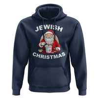 Funny Jewish Christmas Hoodie Santa Is Eating Chinese Food Hanukkah Hebrew