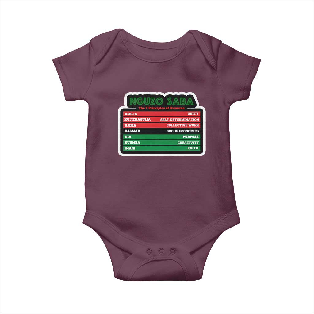 Nguzo Saba The 7 Principles Of Kwanzaa Baby Onesie