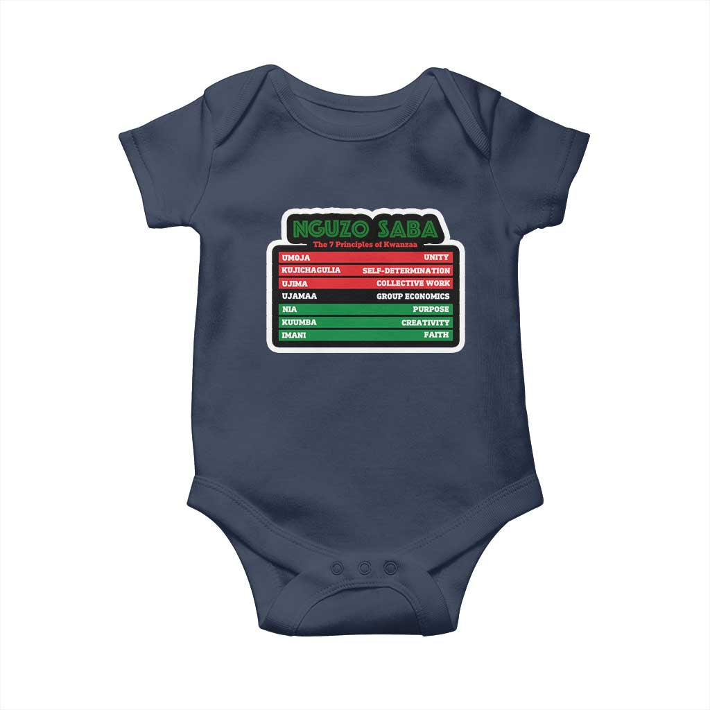 Nguzo Saba The 7 Principles Of Kwanzaa Baby Onesie