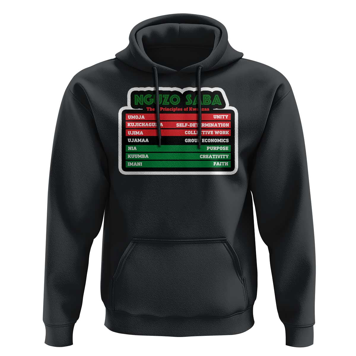 Nguzo Saba The 7 Principles Of Kwanzaa Hoodie