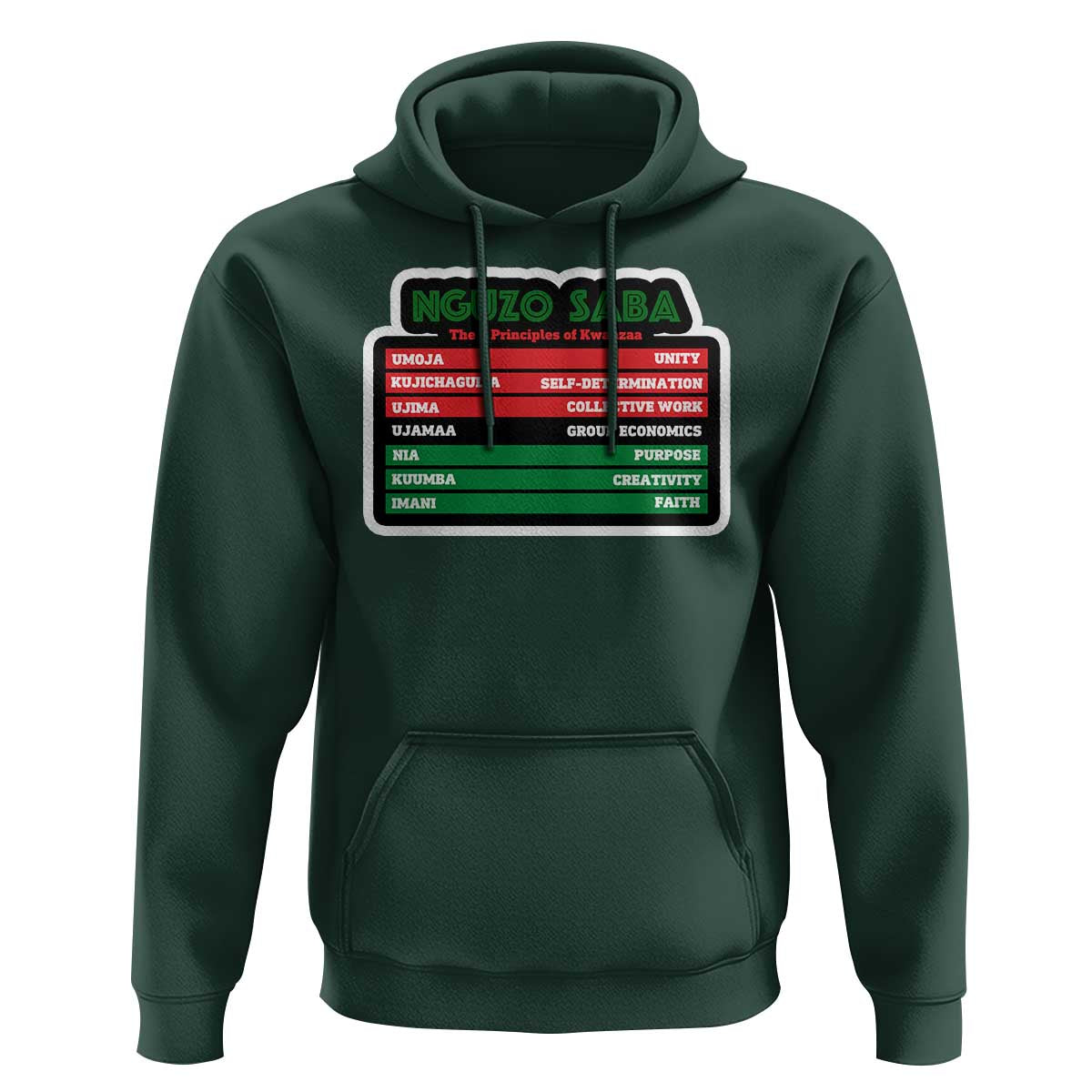 Nguzo Saba The 7 Principles Of Kwanzaa Hoodie