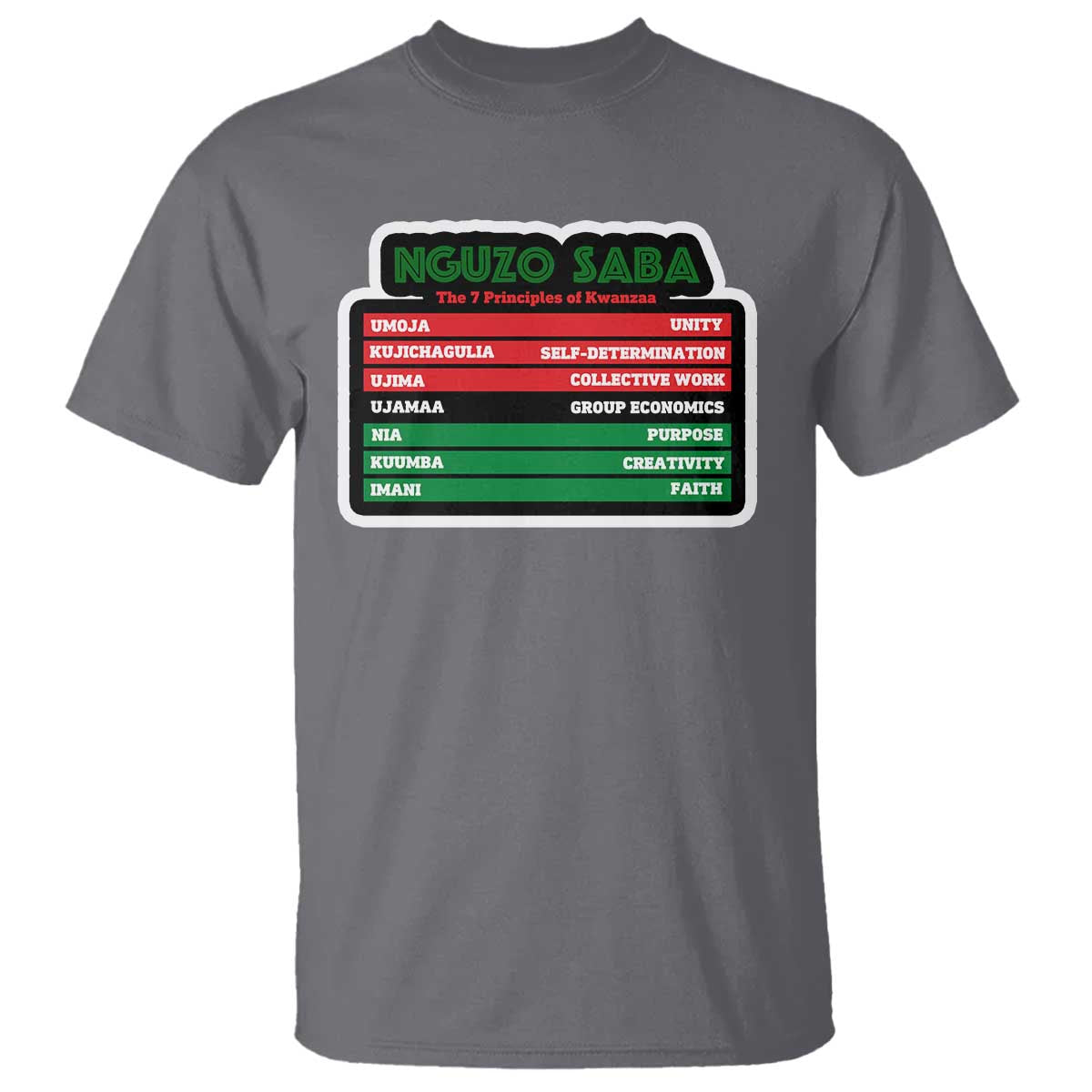 Nguzo Saba The 7 Principles Of Kwanzaa T Shirt - Wonder Print Shop