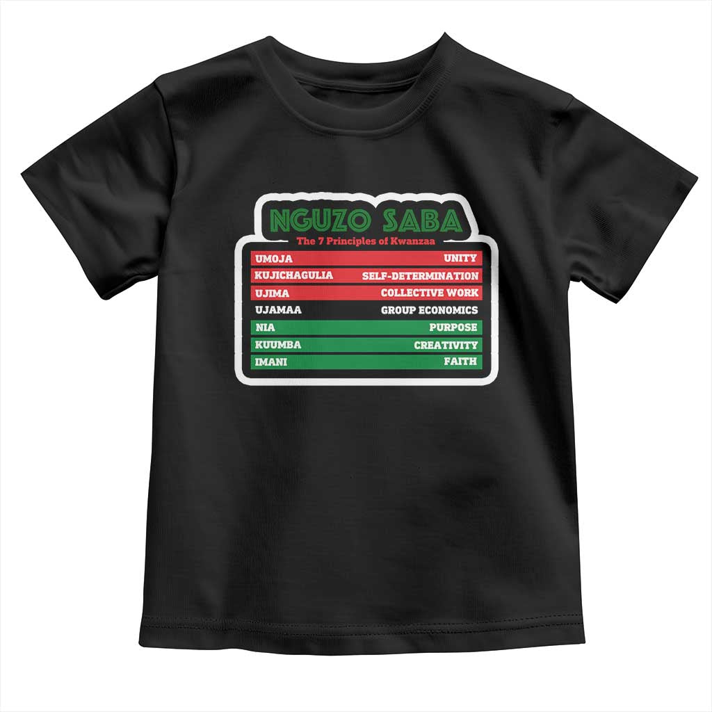 Nguzo Saba The 7 Principles Of Kwanzaa Toddler T Shirt