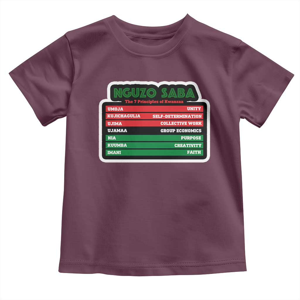 Nguzo Saba The 7 Principles Of Kwanzaa Toddler T Shirt