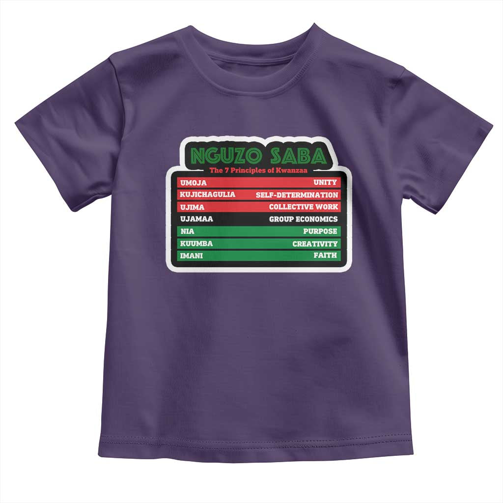 Nguzo Saba The 7 Principles Of Kwanzaa Toddler T Shirt