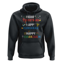 Funny Merry Christmas Happy Hanukkah Happy Kwanzaa Holiday Hoodie
