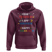 Funny Merry Christmas Happy Hanukkah Happy Kwanzaa Holiday Hoodie