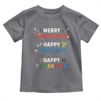 Funny Merry Christmas Happy Hanukkah Happy Kwanzaa Holiday Toddler T Shirt