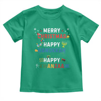 Funny Merry Christmas Happy Hanukkah Happy Kwanzaa Holiday Toddler T Shirt