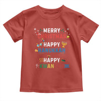 Funny Merry Christmas Happy Hanukkah Happy Kwanzaa Holiday Toddler T Shirt