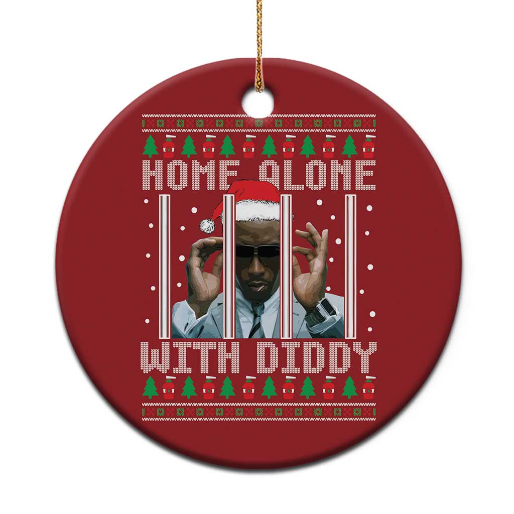 Funny Dirty Santa Diddy Xmas Christmas Ornament Home Alone With Diddy - Wonder Print Shop