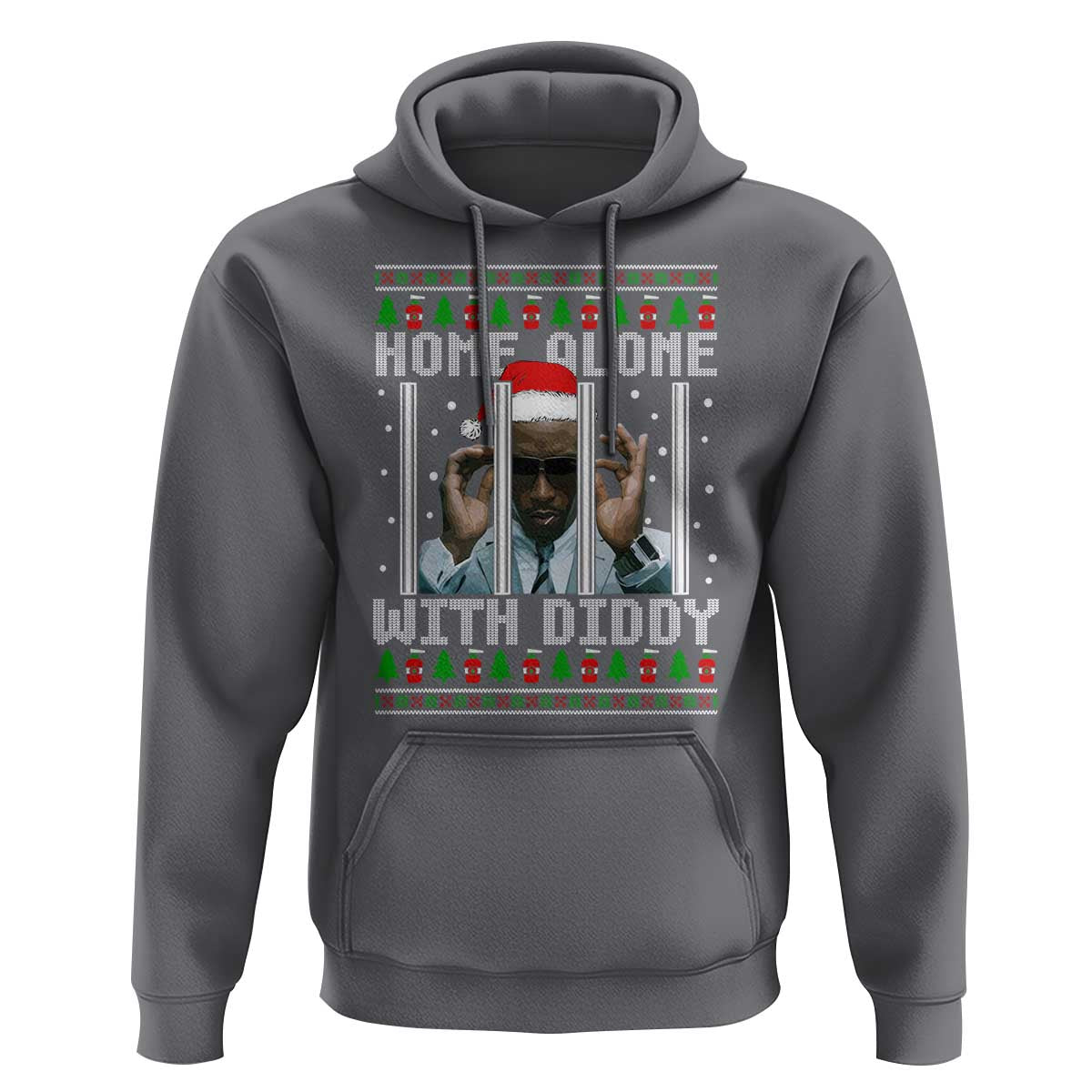 Funny Dirty Santa Diddy Christmas Hoodie Home Alone With Diddy