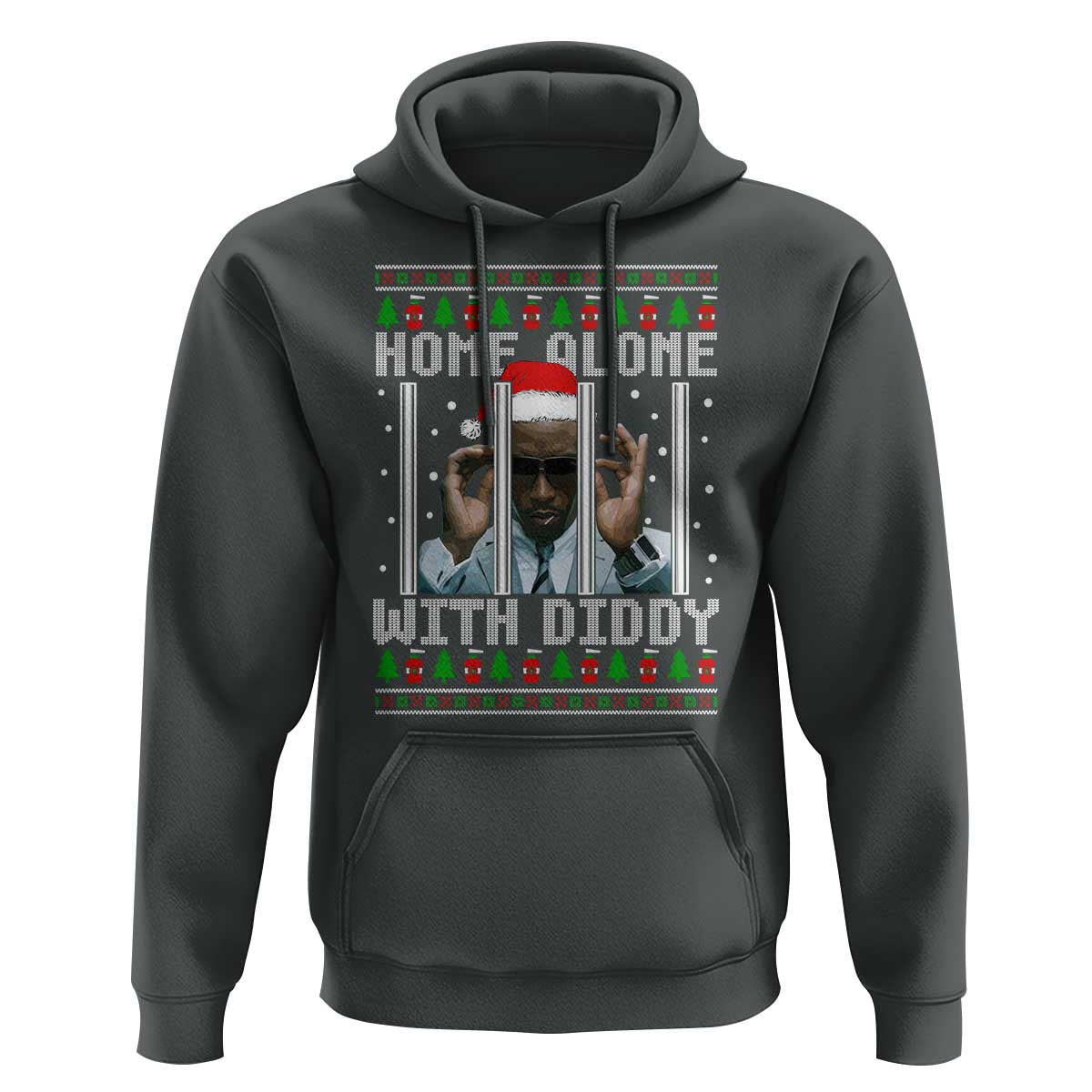 Funny Dirty Santa Diddy Christmas Hoodie Home Alone With Diddy
