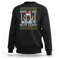 Funny Dirty Santa Diddy Christmas Sweatshirt Home Alone With Diddy - Wonder Print Shop