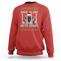 Funny Dirty Santa Diddy Christmas Sweatshirt Home Alone With Diddy - Wonder Print Shop