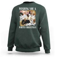 Funny Dirty Santa Diddy Christmas Sweatshirt Wishing You A White Christmas Santa Hat - Wonder Print Shop