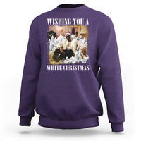 Funny Dirty Santa Diddy Christmas Sweatshirt Wishing You A White Christmas Santa Hat - Wonder Print Shop