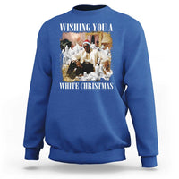 Funny Dirty Santa Diddy Christmas Sweatshirt Wishing You A White Christmas Santa Hat - Wonder Print Shop