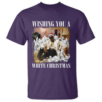 Funny Dirty Santa Diddy Christmas T Shirt Wishing You A White Christmas Santa Hat - Wonder Print Shop