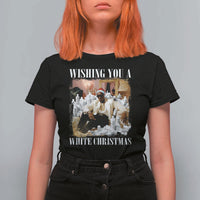 Funny Dirty Santa Diddy Christmas T Shirt For Women Wishing You A White Christmas Santa Hat - Wonder Print Shop