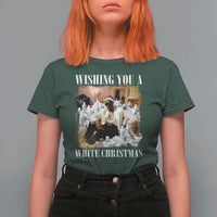 Funny Dirty Santa Diddy Christmas T Shirt For Women Wishing You A White Christmas Santa Hat - Wonder Print Shop