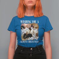 Funny Dirty Santa Diddy Christmas T Shirt For Women Wishing You A White Christmas Santa Hat - Wonder Print Shop