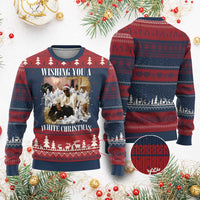 Funny Dirty Santa Diddy Xmas Ugly Christmas Sweater Wishing You A White Christmas Santa Hat - Wonder Print Shop