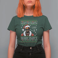 Funny Dirty Santa Diddy Christmas T Shirt For Women Ain't No Party Like A Diddy Party - Wonder Print Shop