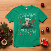 Funny Christmas Crime Drama T Shirt I Like People The Way I Like My Tea In A Bag Under Water - Wonder Print Shop